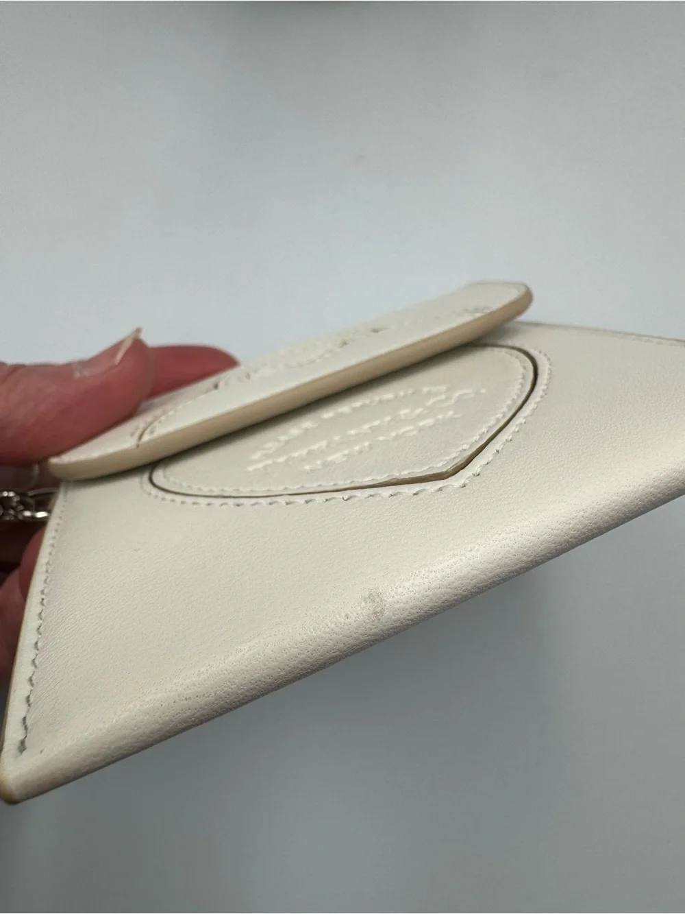 Tiffany & Co. Return To Tiffany White Nappa Leather Pouch Bag Charm